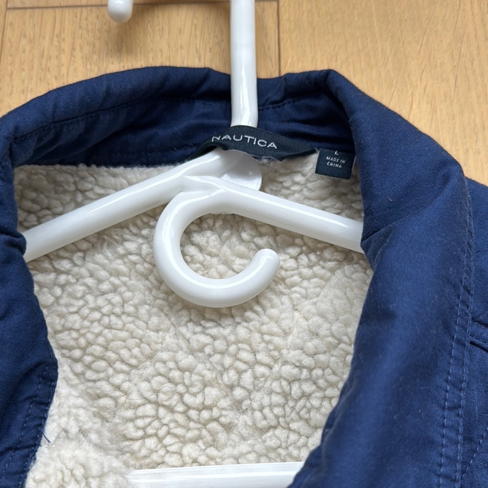 Men's Large Naurica Blue Quilted Jacket - Picture 2 of 3
